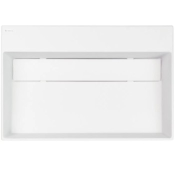 Vannas istabas granīta izlietne Deante CORREO uz virsmas ALABASTER, 600x400mm Balta