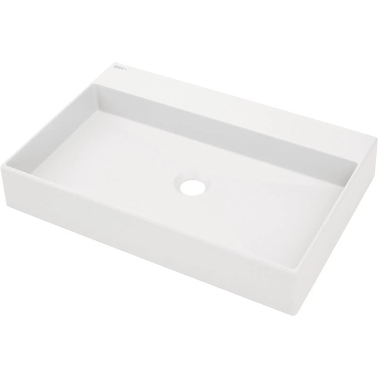 Vannas istabas granīta izlietne Deante CORREO uz virsmas ALABASTER, 600x400mm Balta Vannas istabas granīta izlietne Deante CORREO uz virsmas ALABASTER, 600x400mm Balta