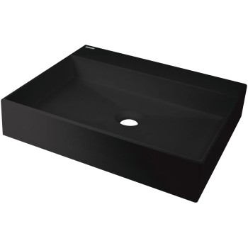 Vannas istabas granīta izlietne Deante CORREO uz virsmas NERO, 500x400mm Melna