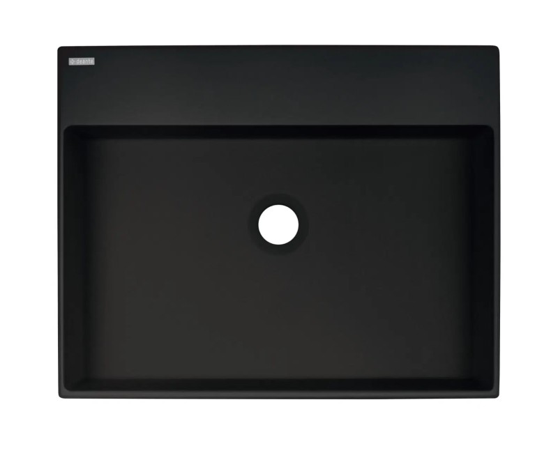 Vannas istabas granīta izlietne Deante CORREO uz virsmas NERO, 500x400mm Melna
