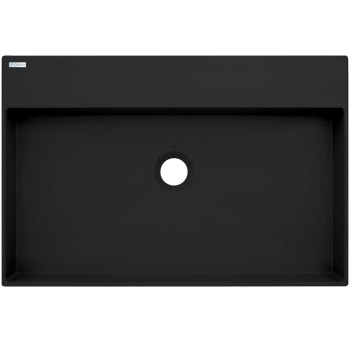 Vannas istabas granīta izlietne Deante CORREO uz virsmas NERO, 600x400mm Melna