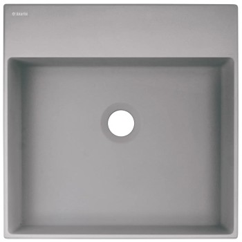 Vannas istabas granīta izlietne Deante CORREO uz virsmas GREY METALLIC, 400x400mm Pelēka