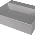 Vannas istabas granīta izlietne Deante CORREO uz virsmas GREY METALLIC, 500x400mm Pelēka