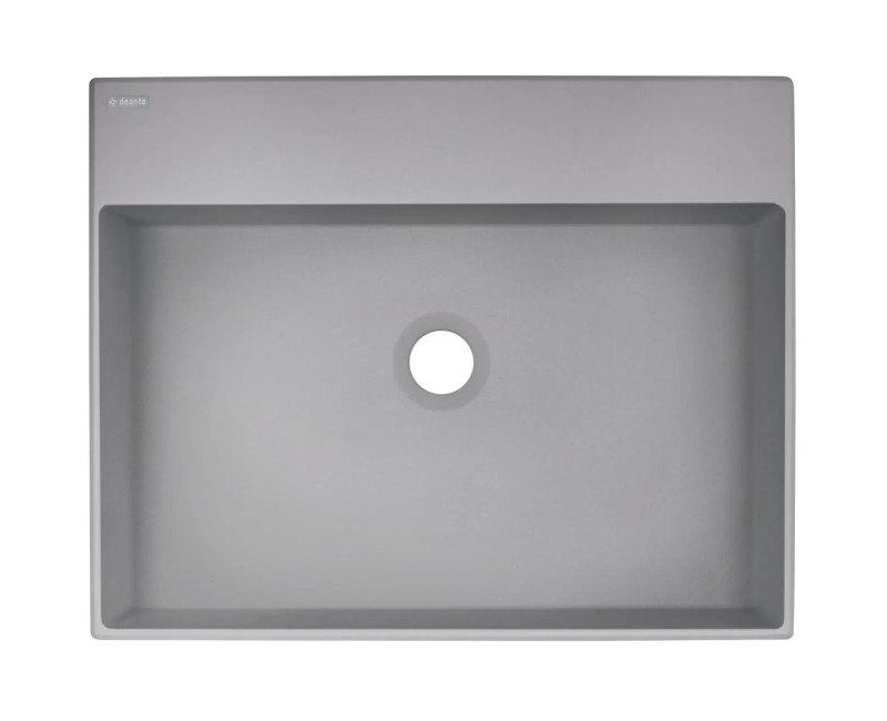 Vannas istabas granīta izlietne Deante CORREO uz virsmas GREY METALLIC, 500x400mm Pelēka