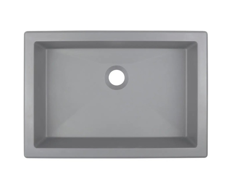 РАКОВИНА CORREO ПОДВЕСНАЯ/ВРЕЗНАЯ ГРАНИТНАЯ, СЕРЫЙ МЕТАЛЛИК, 500x350 мм