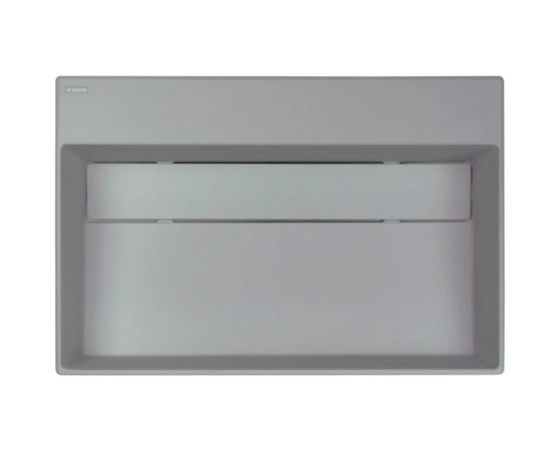 Vannas istabas granīta izlietne Deante CORREO uz virsmas GREY METALLIC, 600x400mm Pelēka