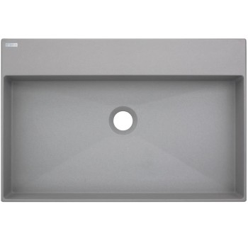 Vannas istabas granīta izlietne Deante CORREO uz virsmas GREY METALLIC, 600x400mm Pelēka