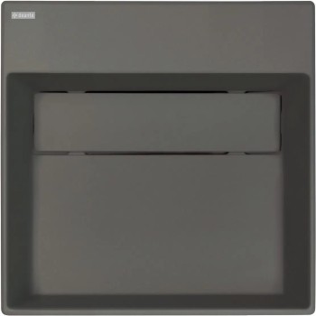 Vannas istabas granīta izlietne Deante CORREO uz virsmas ANTHRACITE METALLIC, 400x400mm Antarcīts