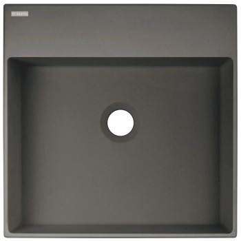 Vannas istabas granīta izlietne Deante CORREO uz virsmas ANTHRACITE METALLIC 400x400mm Antarcīts
