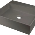 Vannas istabas granīta izlietne Deante CORREO uz virsmas ANTHRACITE METALLIC 500x400mm Antarcīts
