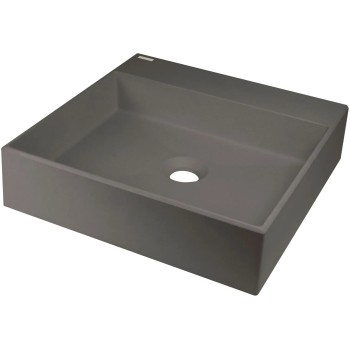 Vannas istabas granīta izlietne Deante CORREO uz virsmas ANTHRACITE METALLIC 500x400mm Antarcīts