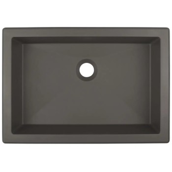 Vannas istabas granīta izlietne Deante CORREO uz virsmas (Iegriežama) ANTHRACITE METALLIC, 500x350mm  Antarcīts