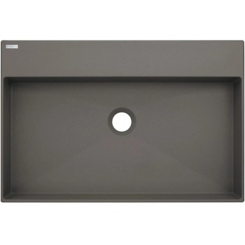 Vannas istabas granīta izlietne Deante CORREO uz virsmas ANTHRACITE METALLIC 600x400mm Antarcīts
