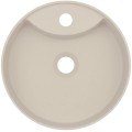 Vannas istabas granīta izlietne Deante SILIA uz virsmas, apaļa BEIGE, D360mm Bēša