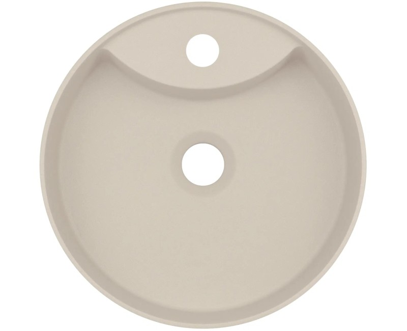 Vannas istabas granīta izlietne Deante SILIA uz virsmas, apaļa BEIGE, D360mm Bēša