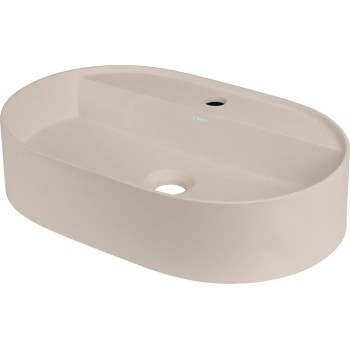 Vannas istabas granīta izlietne Deante SILIA uz virsmas, ovāla BEIGE, 550x350mm Bēša
