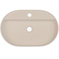 Vannas istabas granīta izlietne Deante SILIA uz virsmas, ovāla BEIGE, 550x350mm Bēša