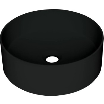 Vannas istabas granīta izlietne Deante SILIA uz virsmas, apaļa NERO, D360mm Melna