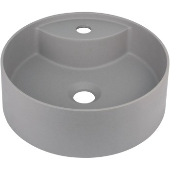 Vannas istabas granīta izlietne Deante SILIA uz virsmas, apaļa GREY METALLIC, D360mm Pelēka