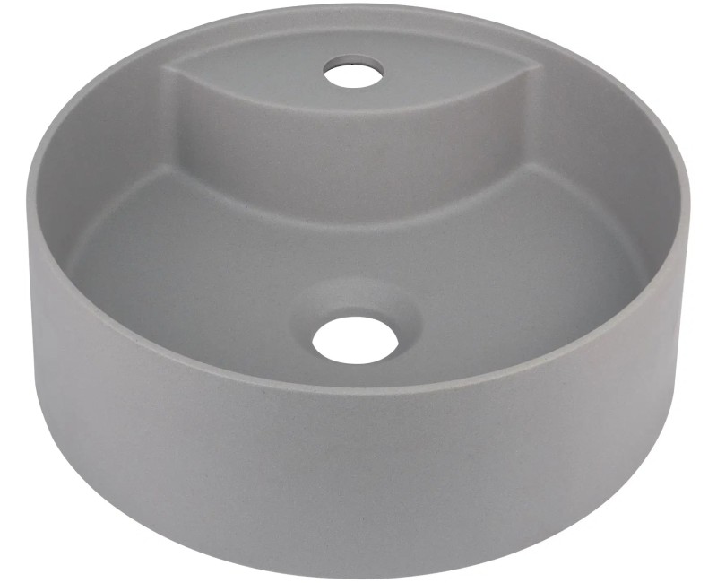 РАКОВИНА SILIA С МЕСТО ДЛЯ СМЕСИТЕЛЯ, СЕРЫЙ МЕТАЛЛИК, fi360 мм
