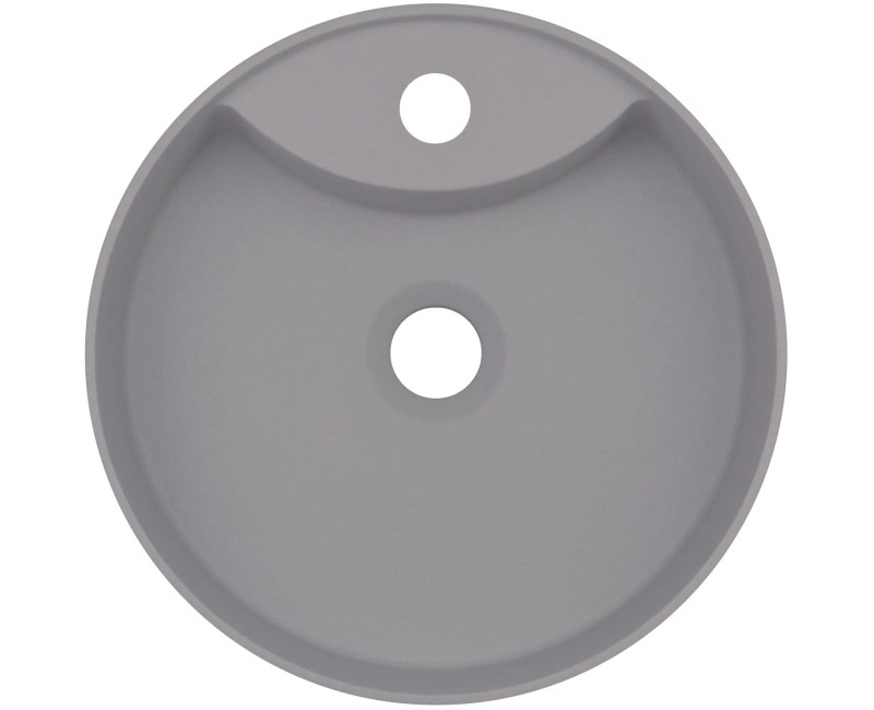 РАКОВИНА SILIA С МЕСТО ДЛЯ СМЕСИТЕЛЯ, СЕРЫЙ МЕТАЛЛИК, fi360 мм