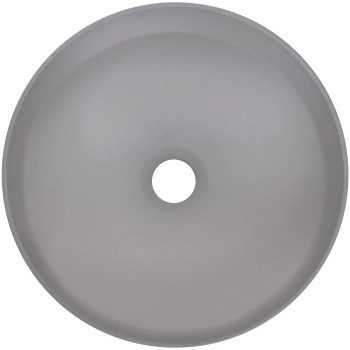 Vannas istabas granīta izlietne Deante SILIA uz virsmas, apaļa GREY METALLIC, D360mm Pelēka