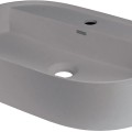 Vannas istabas granīta izlietne Deante SILIA uz virsmas, ovāla GREY METALLIC, 550x350mm Pelēka