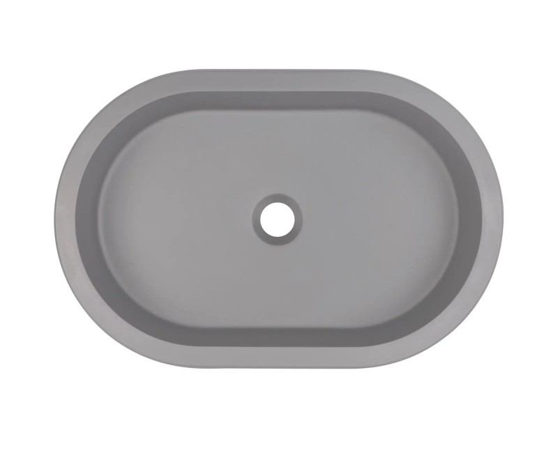 РАКОВИНА SILIA ГРАНИТ ПОД СТОЛ/ВСТАВКА, ОВАЛЬНАЯ, СЕРЫЙ МЕТАЛЛИК