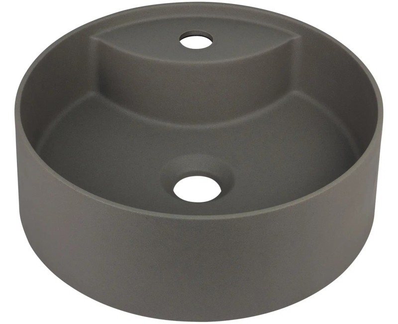 РАКОВИНА SILIA С МЕСТОМ ДЛЯ СМЕСИТЕЛЯ, АНТРАЦИТ МЕТАЛЛИК, fi360 мм