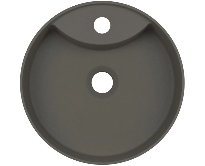 РАКОВИНА SILIA С МЕСТОМ ДЛЯ СМЕСИТЕЛЯ, АНТРАЦИТ МЕТАЛЛИК, fi360 мм