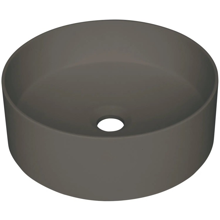 Vannas istabas granīta izlietne Deante SILIA uz virsmas, apaļa ANTHRACITE METALLIC, D360mm Antarcīts Vannas istabas granīta izlietne Deante SILIA uz virsmas, apaļa ANTHRACITE METALLIC, D360mm Antarcīts