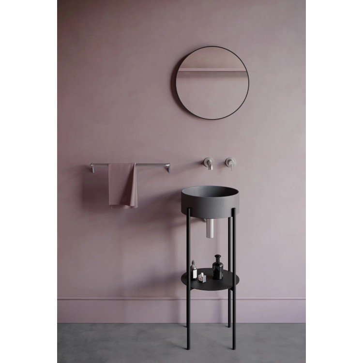 Vannas istabas granīta izlietne Deante SILIA uz virsmas, apaļa ANTHRACITE METALLIC, D360mm Antarcīts Vannas istabas granīta izlietne Deante SILIA uz virsmas, apaļa ANTHRACITE METALLIC, D360mm Antarcīts