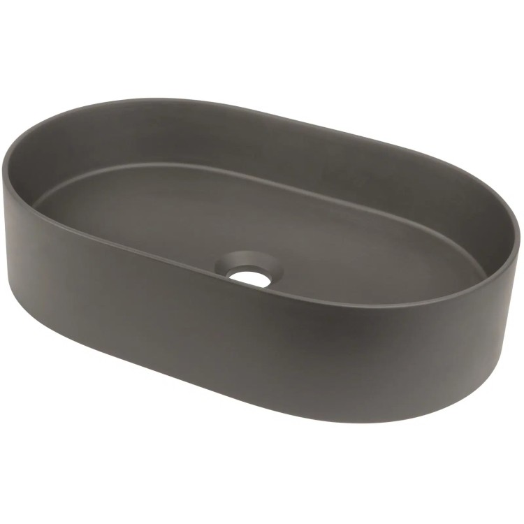Vannas istabas granīta izlietne Deante SILIA uz virsmas, ovāla ANTHRACITE METALLIC, 550X350mm Antarcīts Vannas istabas granīta izlietne Deante SILIA uz virsmas, ovāla ANTHRACITE METALLIC, 550X350mm Antarcīts