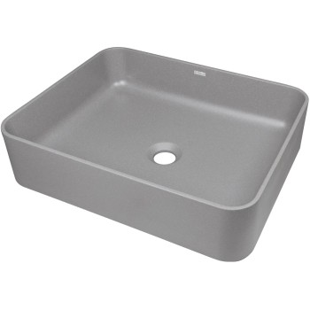 Vannas istabas granīta izlietne Deante TEMISTO uz virsmas, BEIGE, GREY METALLIC