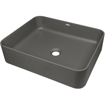 Vannas istabas granīta izlietne Deante TEMISTO uz virsmas, BEIGE, ANTHRACITE METALLIC Antarcīts