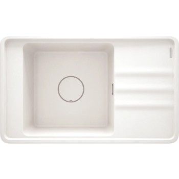 МОЙКА MOMI ИЗ ГРАНИТА С 1 ЧАШЕЙ, С КРЕНОМ 820x500x230 мм, АЛЕБАСТР, С ЭКОНОМИТЕЛЕМ ПРОСТРАНСТВА