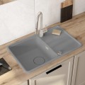 Virtuves izlietne Deante MOMI Granīta 780x550X229mm GREY METALLIC, Pelēka