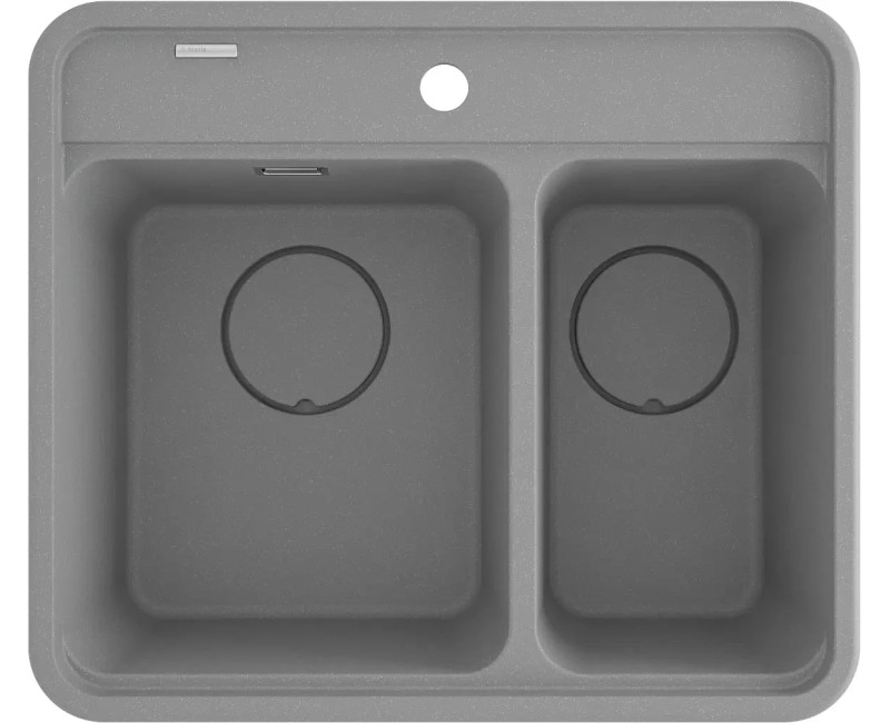 Virtuves izlietne Deante MOMI Granīta 600x520x230mm, GREY METALLIC, Pelēka