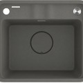 МОЙКА MOMI 1-BOWL GRANITE SINK 440X500X229, АНТРАЦИТОВЫЙ МЕТАЛЛИК, С ЭКОНОМИТЕЛЕМ ПРОСТРАНСТВА