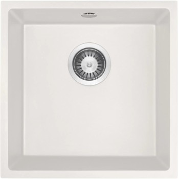 Virtuves izlietne Deante CORDA Granīta 440X440X194mm, ALABASTER Balta