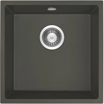 ГРАНИТОВАЯ МОЙКА ПОД СТОЛ CORDA 440X440X194 3,5'', АНТРАЦИТОВЫЙ МЕТАЛЛИК, С ЭКОНОМИТЕЛЕМ ПРОСТРАНСТВА LUX