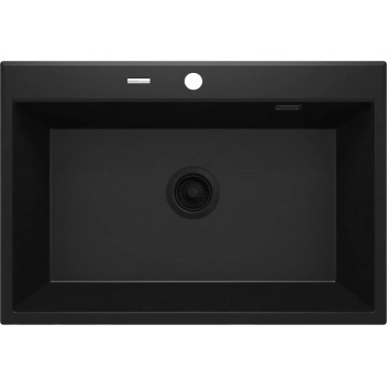 Virtuves izlietne Deante ERIDAN Granīta 700x520x210mm, NERO Melna
