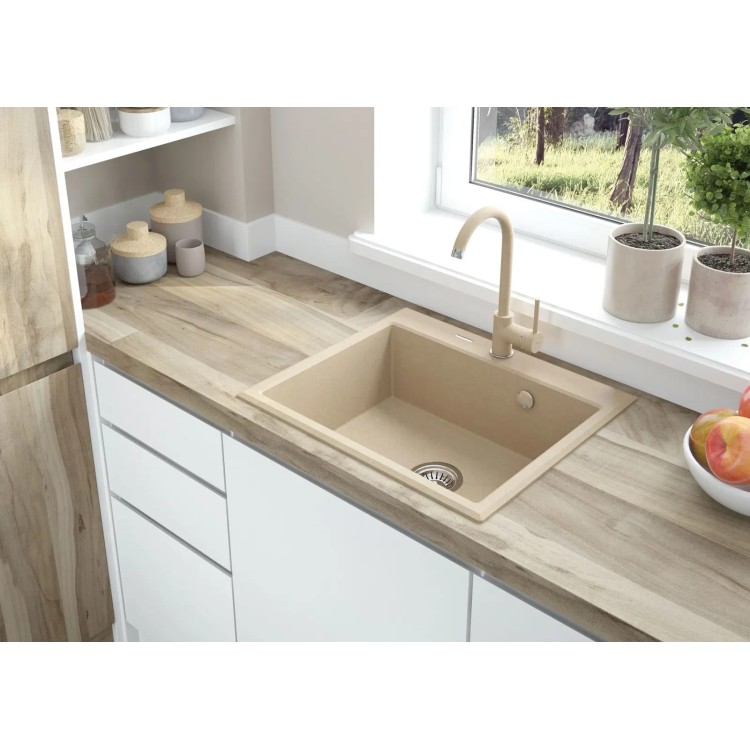 Virtuves izlietne Deante ANDANTE Granīta 600x520X210mm, SANDY Smilšu Virtuves izlietne Deante ANDANTE Granīta 600x520X210mm, SANDY Smilšu