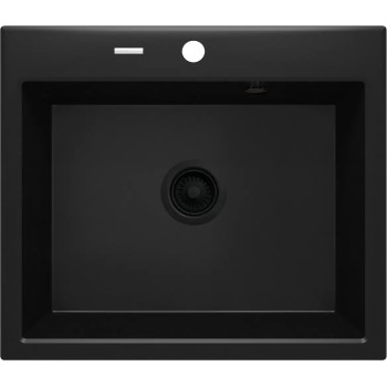 Virtuves izlietne Deante ANDANTE Granīta 600x520X210mm, NERO Melna
