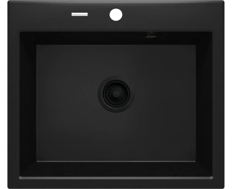 Virtuves izlietne Deante ANDANTE Granīta 600x520X210mm, NERO Melna