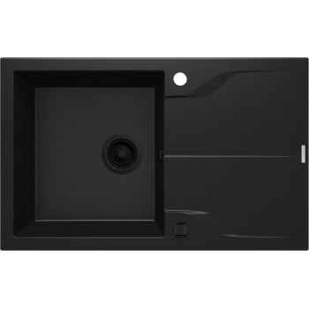 Virtuves izlietne Deante ANDANTE Granīta 780x490x194mm, NERO Melna