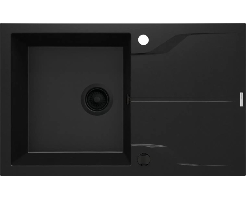 Virtuves izlietne Deante ANDANTE Granīta 780x490x194mm, NERO Melna