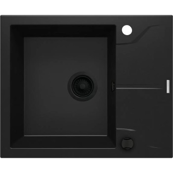 Virtuves izlietne Deante ANDANTE Granīta 590x490x194mm, NERO Melna