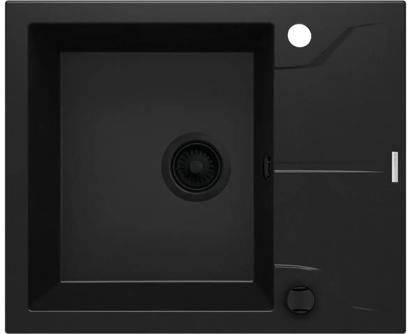 Virtuves izlietne Deante ANDANTE Granīta 590x490x194mm, NERO Melna