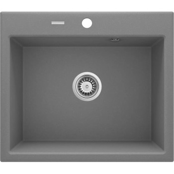 Virtuves izlietne Deante ANDANTE Granīta 600x520X210mm, GREY METALLIC, Pelēka
